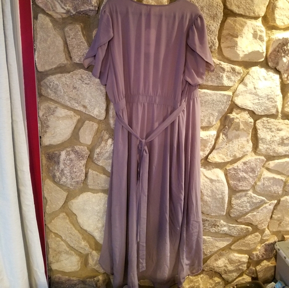 Standards & Practices Short sleeve grey wrap maxi dress 3X new with tags - Picture 7 of 7